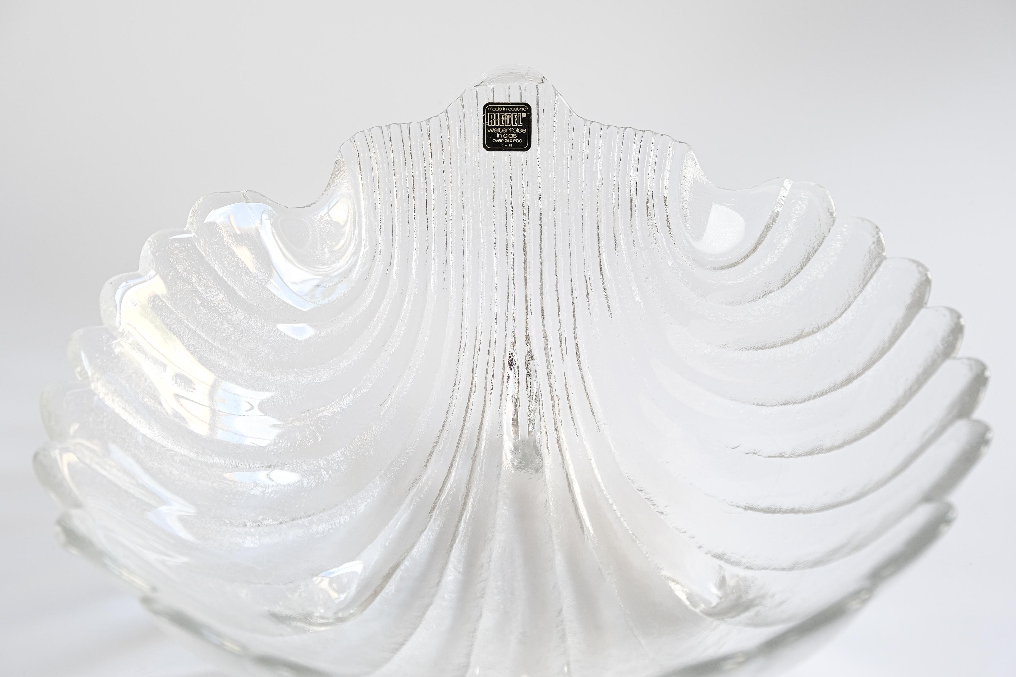 Claus Josef Riedel Grand bol en cristal du milieu du siècle pour RIEDEL, Autriche, années 1970 en vente 4