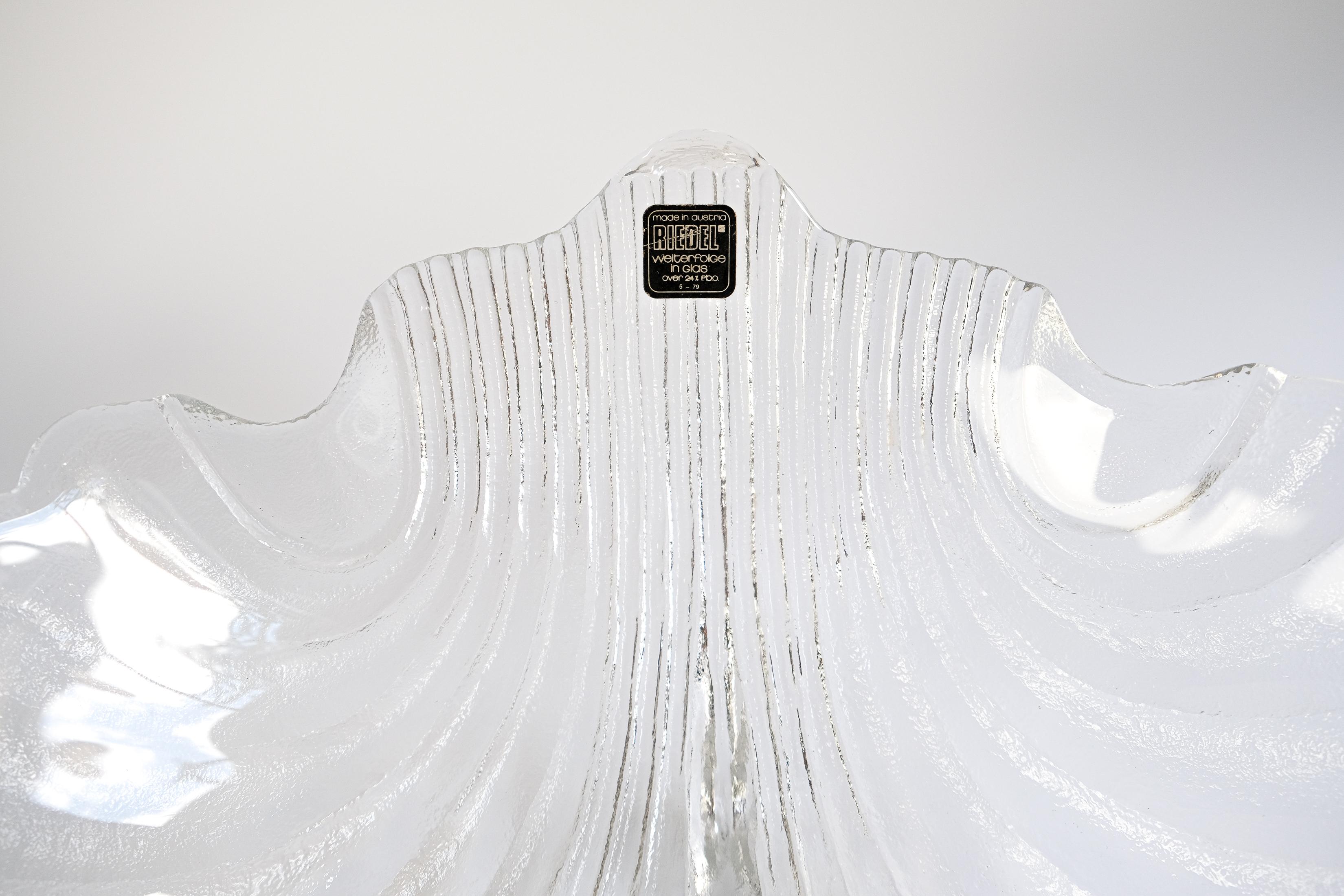 Claus Josef Riedel Grand bol en cristal du milieu du siècle pour RIEDEL, Autriche, années 1970 en vente 5