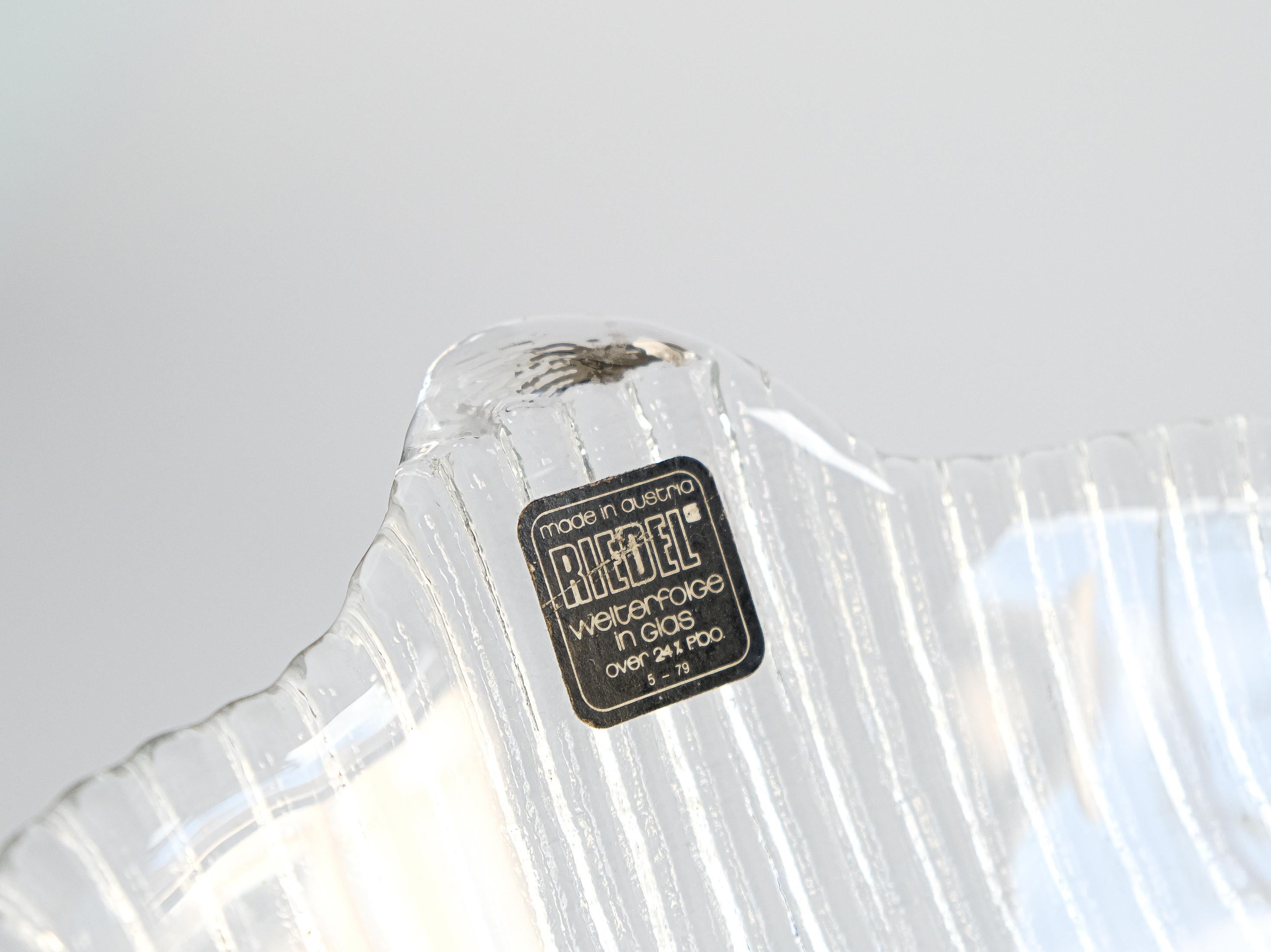 Claus Josef Riedel Grand bol en cristal du milieu du siècle pour RIEDEL, Autriche, années 1970 en vente 6