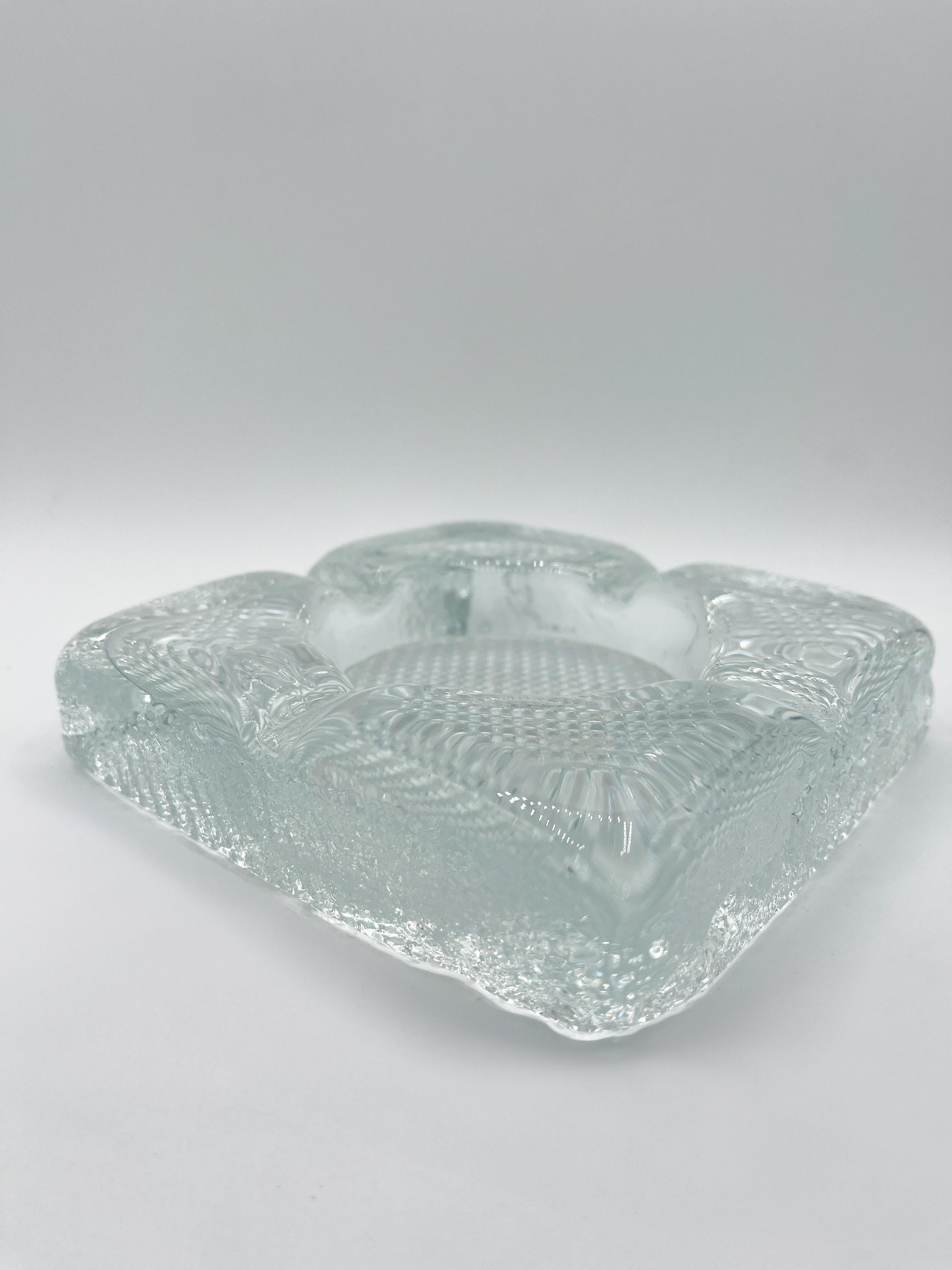 Cenicero Mid Century Clear Crystal Heavy  1960's Cristal en venta