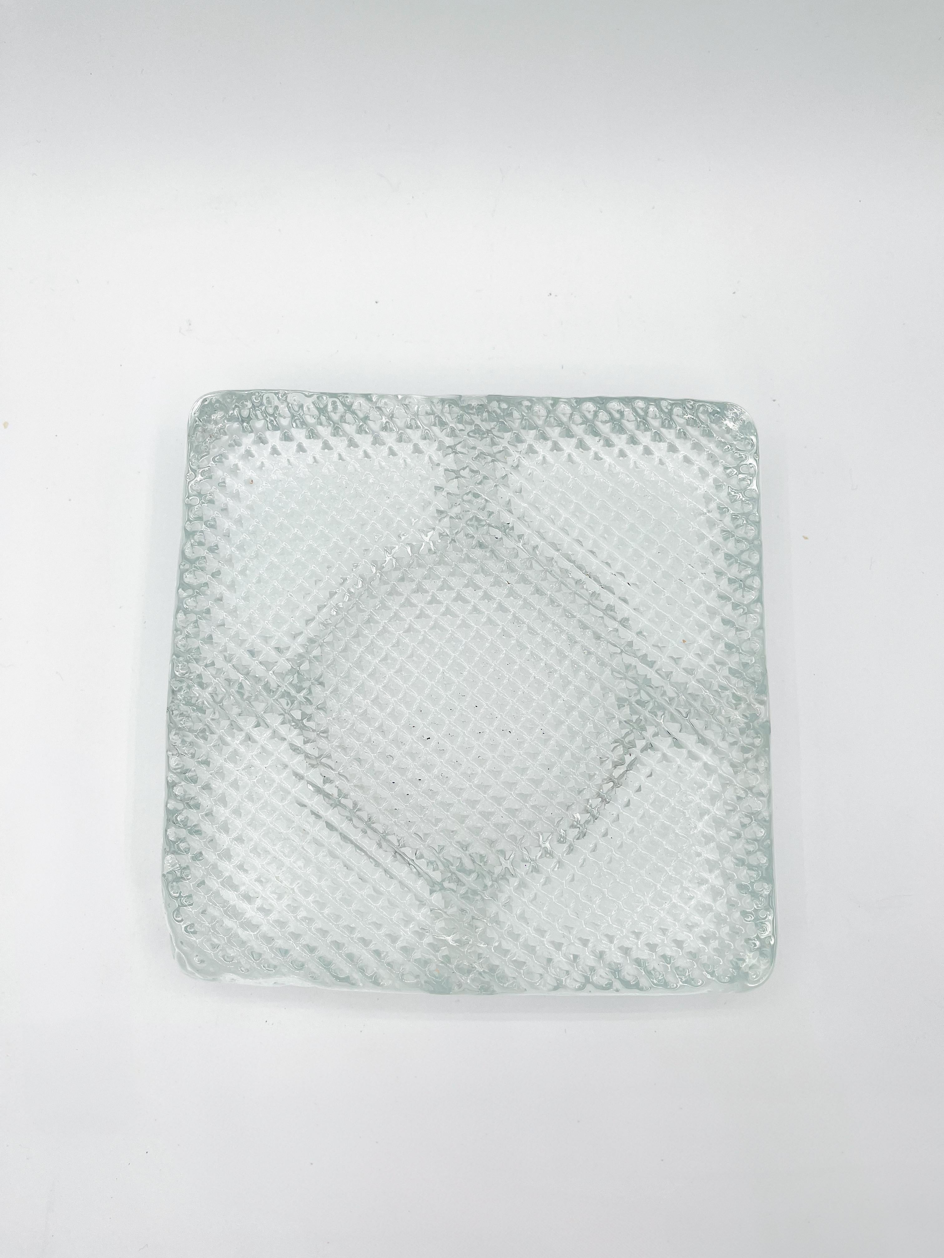 Cenicero Mid Century Clear Crystal Heavy  1960's en venta 1