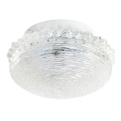 Mid-Century Klarglas Flush Mounts Wandleuchten von Helena Tynell, Glashütte Limburg