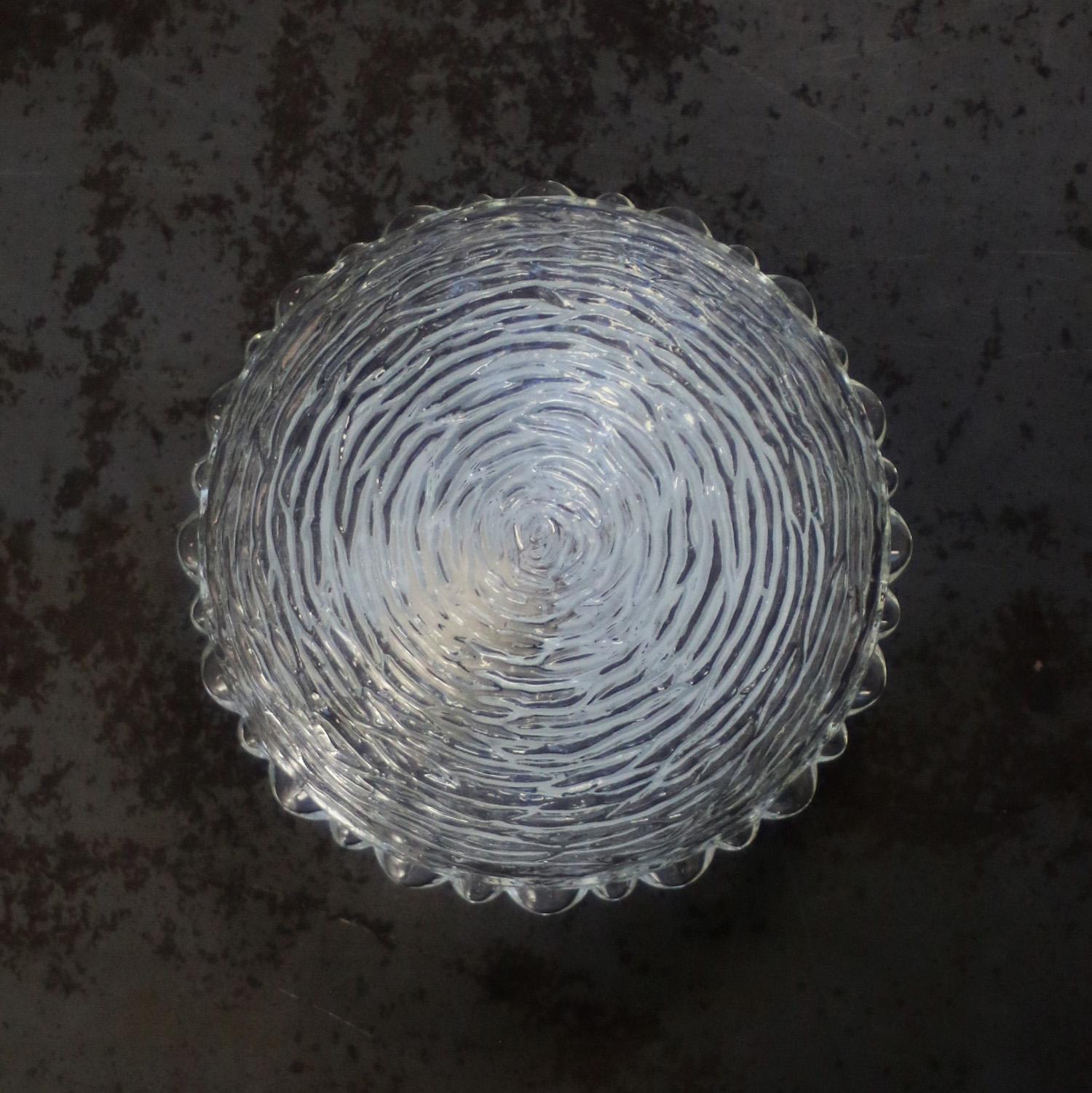 Lámparas empotradas de cristal transparente de mediados de siglo Por Helena Tynell, Glashütte Limburg en Bueno estado para la venta en Amsterdam, NL