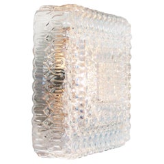 Mid-Century Clear Glass Sconces Flush Mounts
