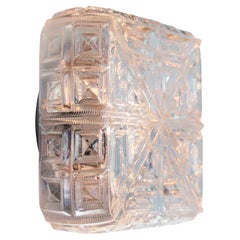 Mid-Century Clear Glass Sconces Flush Mounts