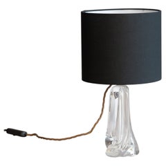 Mid-Century Clear Glass Table Lamp
