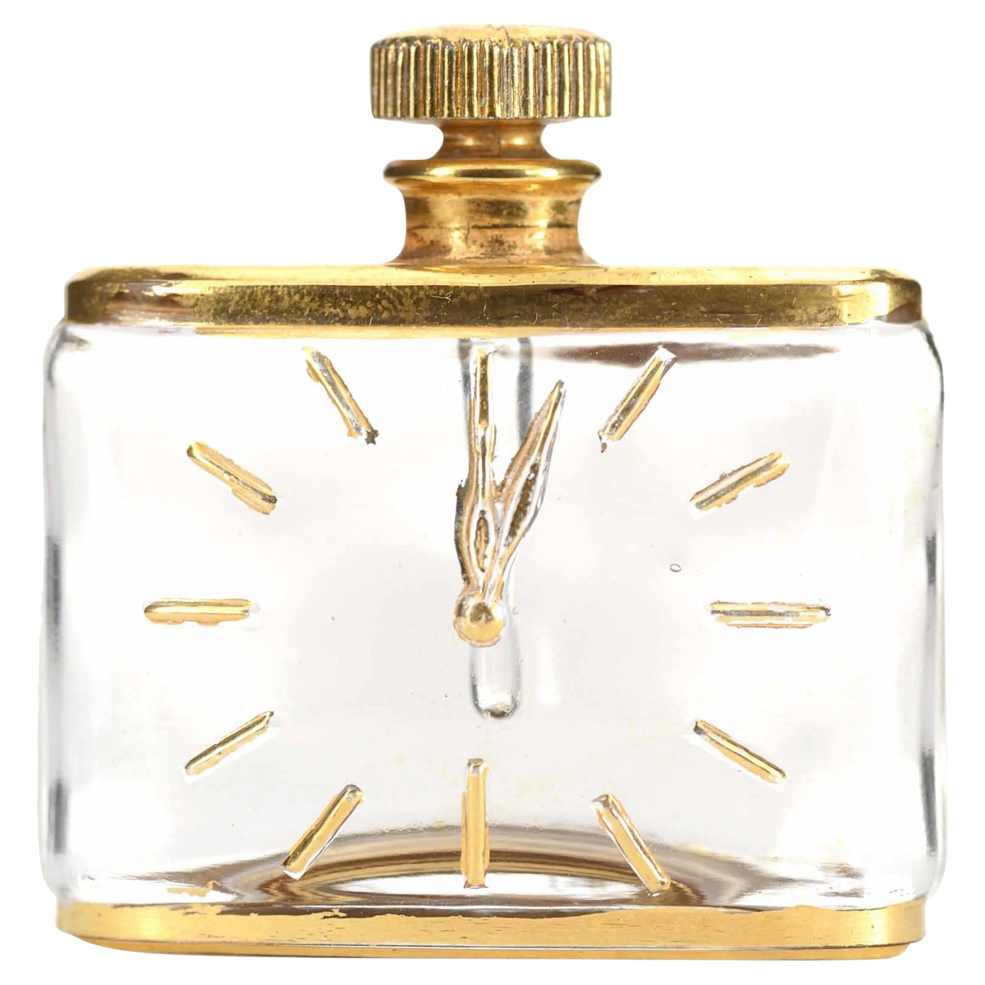 Mid-Century Clock Design Perfume Bottle