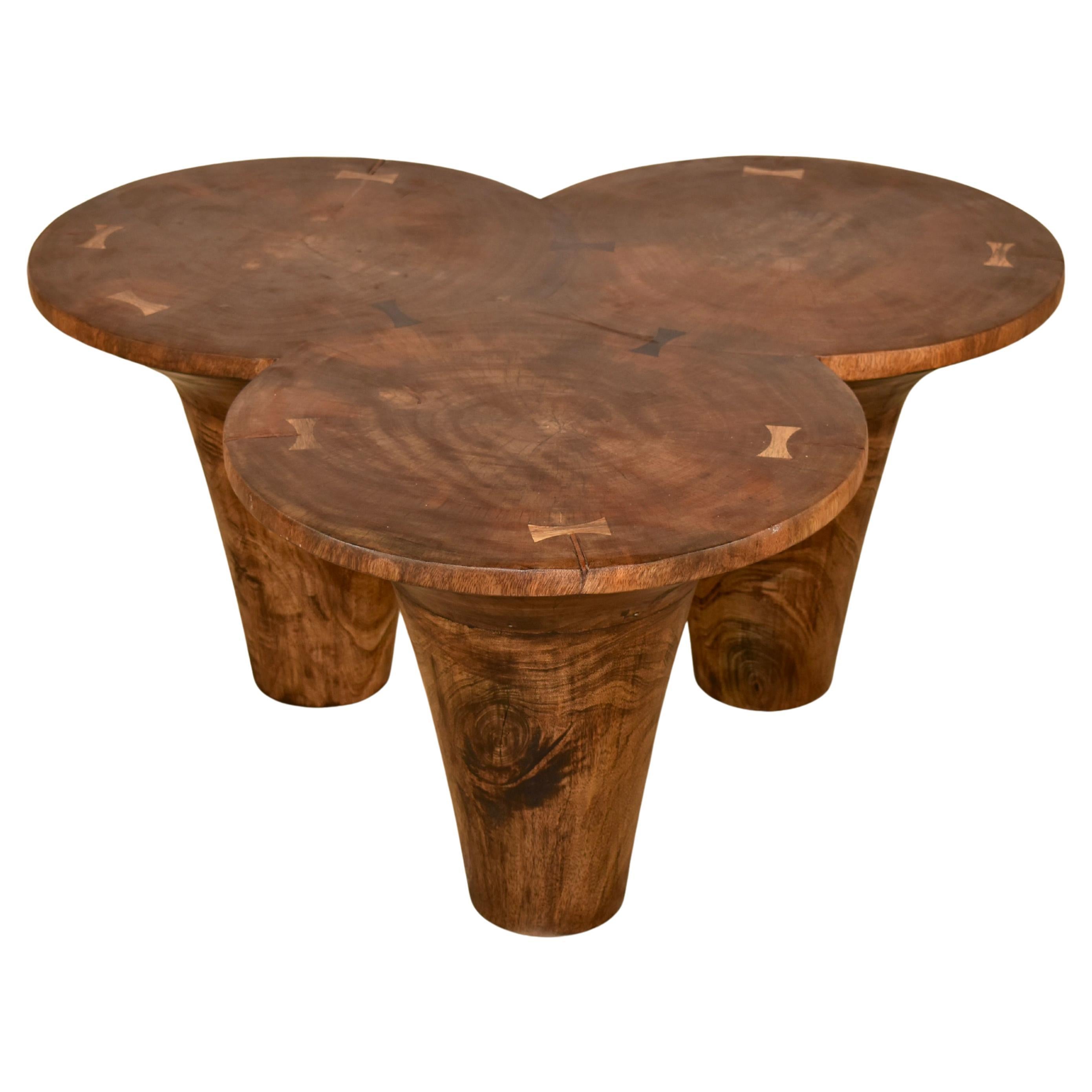 Mid-Century Clover Shaped Coffee Table For Sale