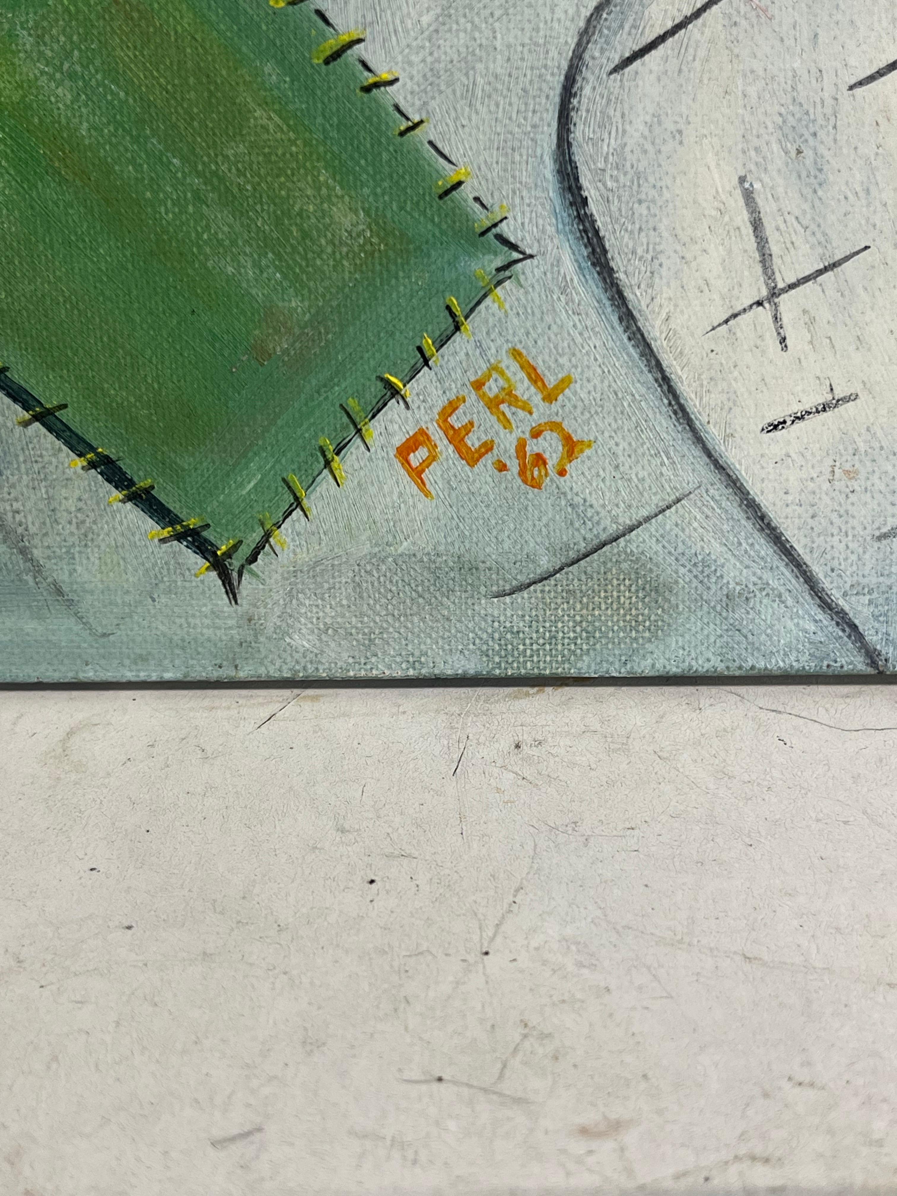 Payaso de mediados de siglo Pintura sobre tabla Perl '62 Desconocido en venta