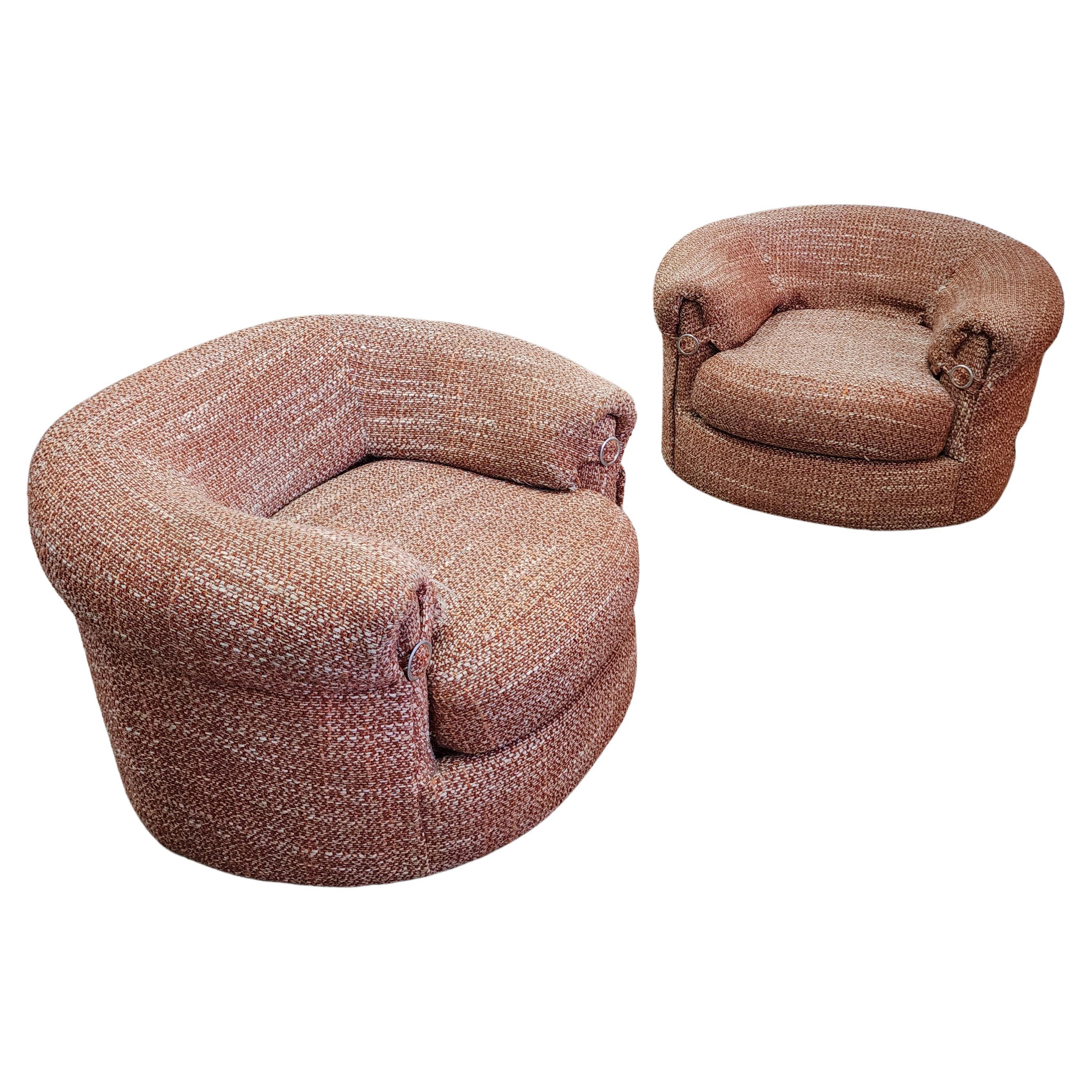 Club Barrell-Stühle aus der Mitte des Jahrhunderts im Stil von Milo Baughman im Angebot