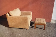 Mid-Century Club Chair and Ottoman by Harvey Probber
