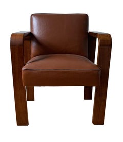 Midcentury Club Chair with Piping
