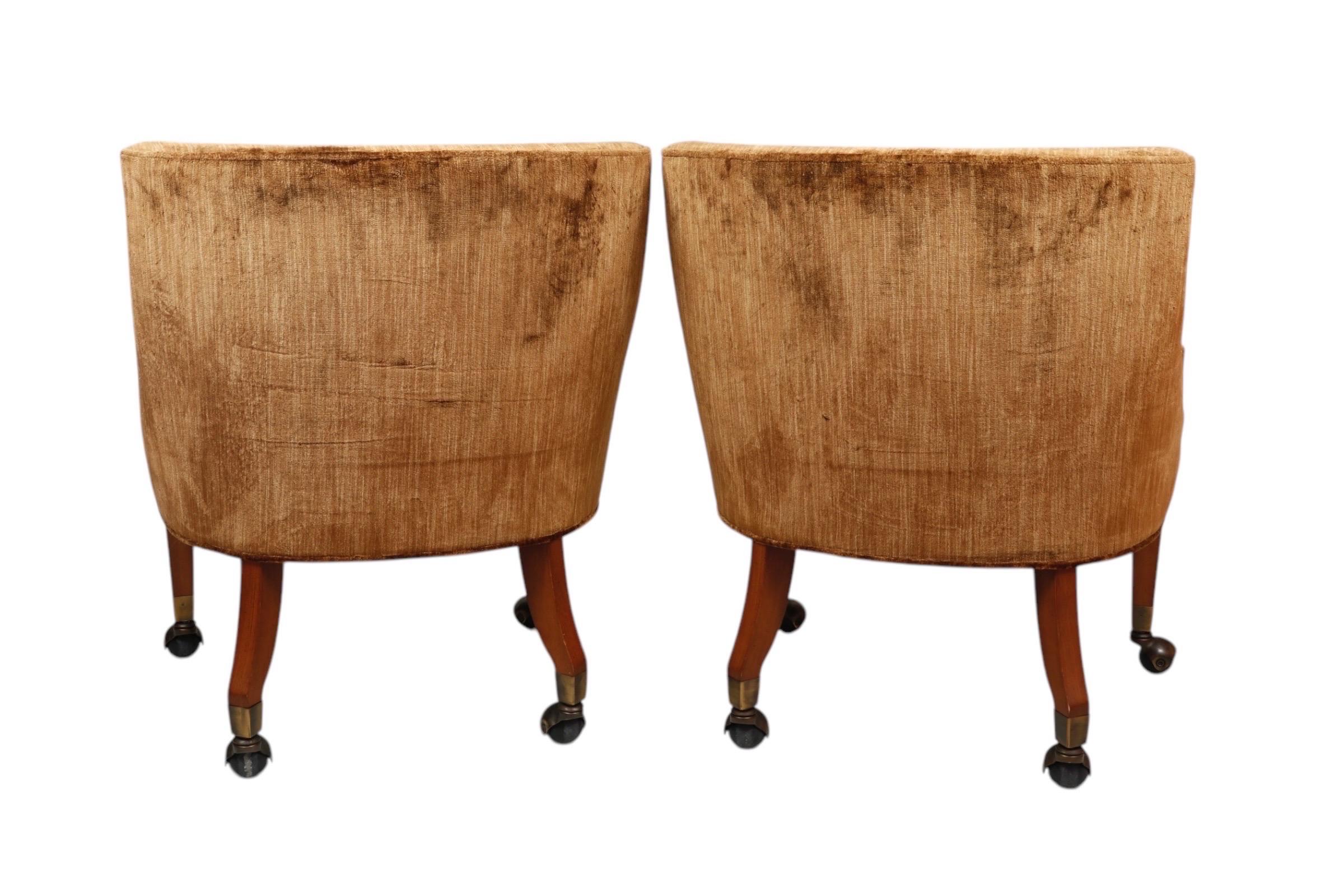 American Mid Century Club Chairs - a Pair