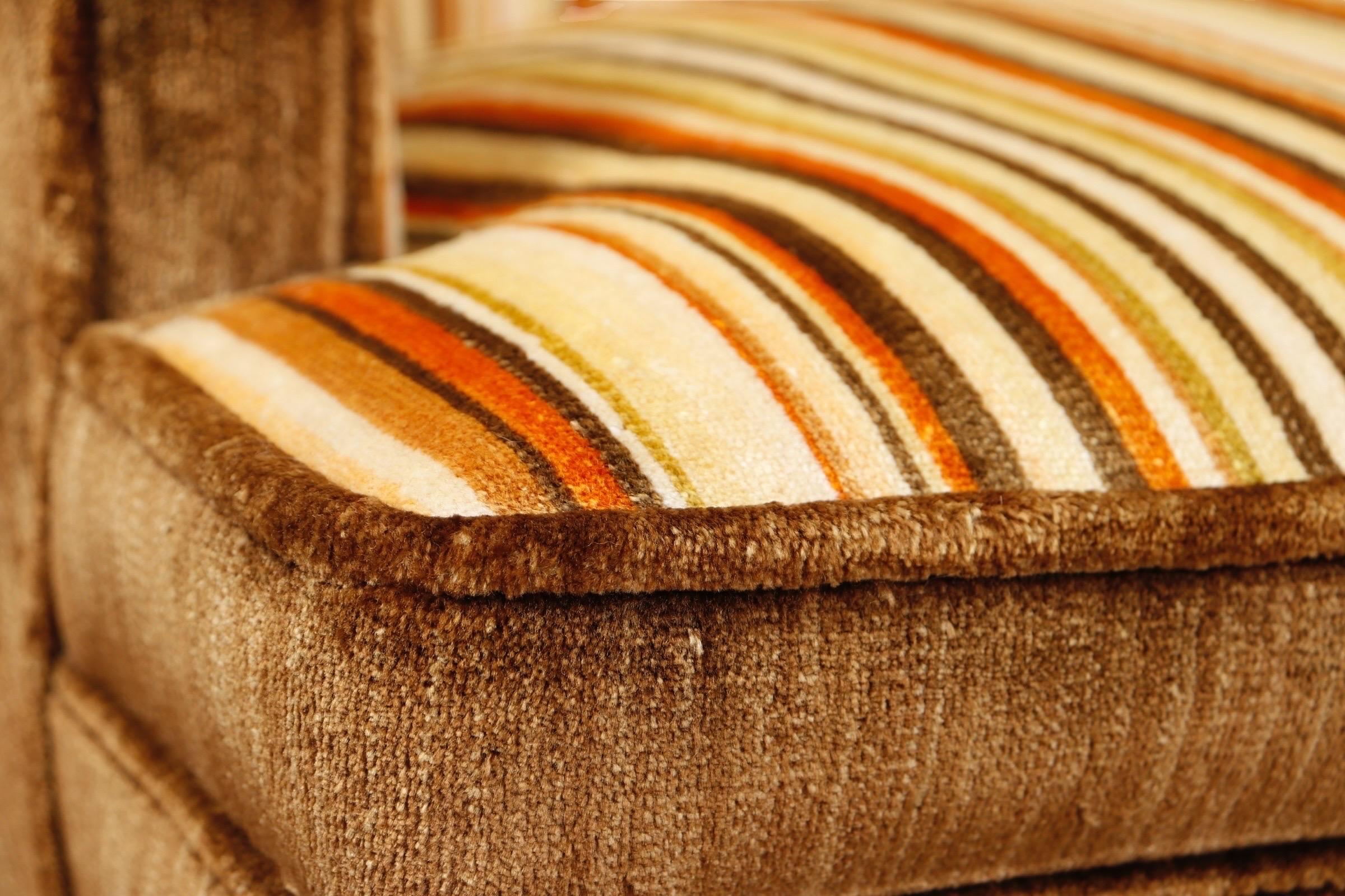 Velvet Mid Century Club Chairs - a Pair