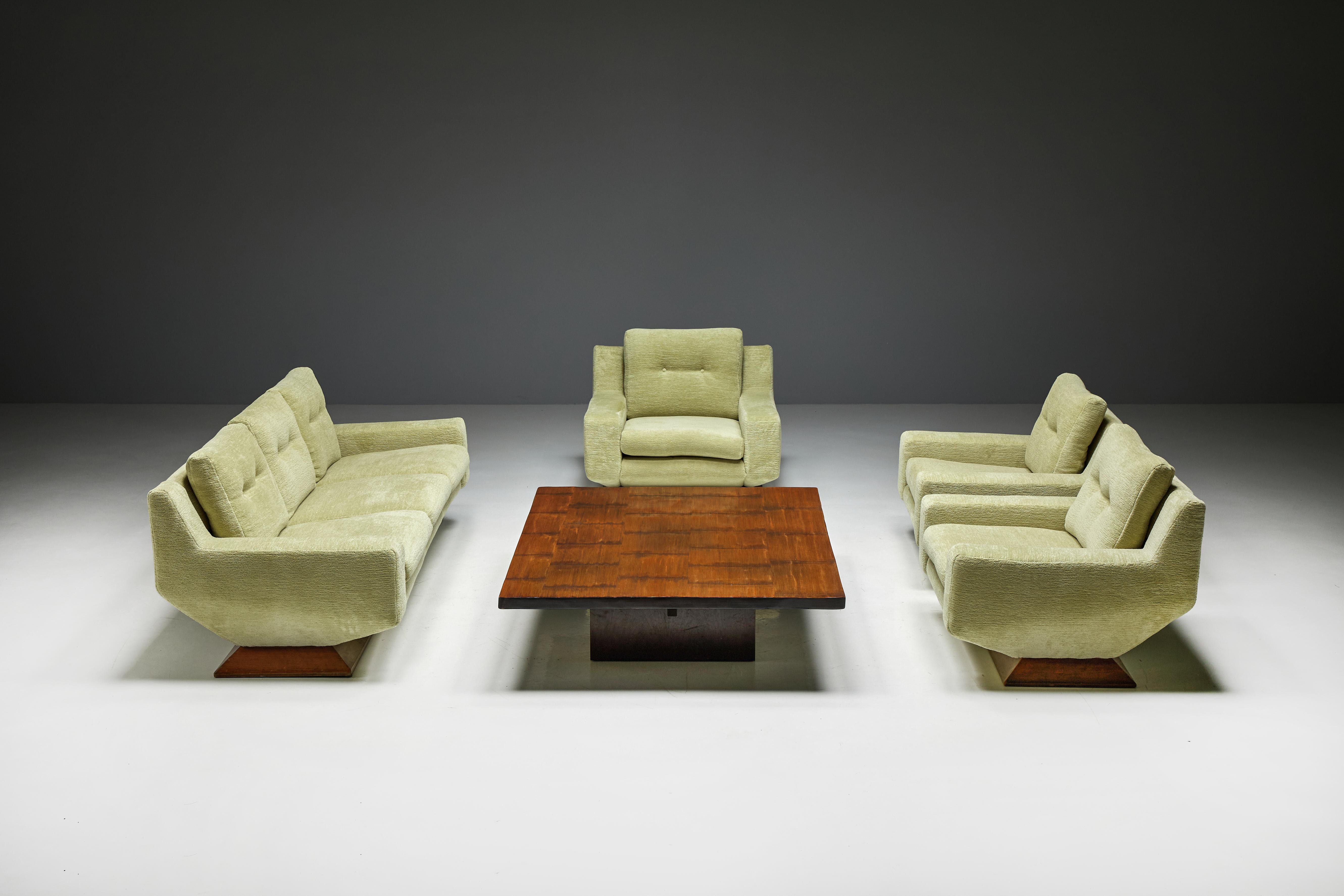 Mid-Century Club Chairs in Pierre Frey Chenille, Italy, 1960s For Sale 7