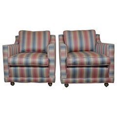Midcentury Club Chairs on Casters