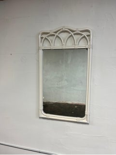 Mid Century Coastal Mirror Faux Bamboo Design