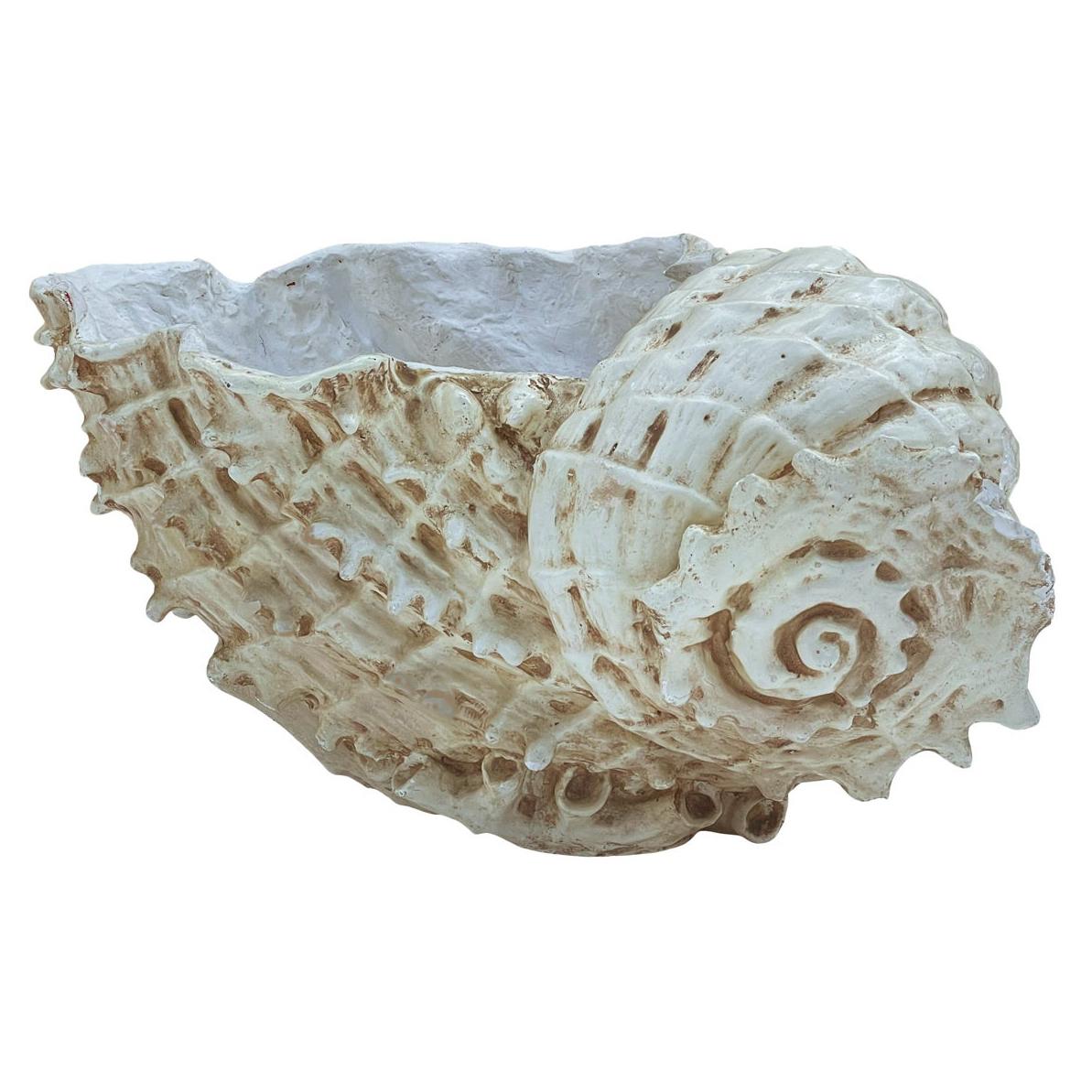 Mid Century Coastal Modern Large and Realistic Faux Seashell Sculpture For Sale