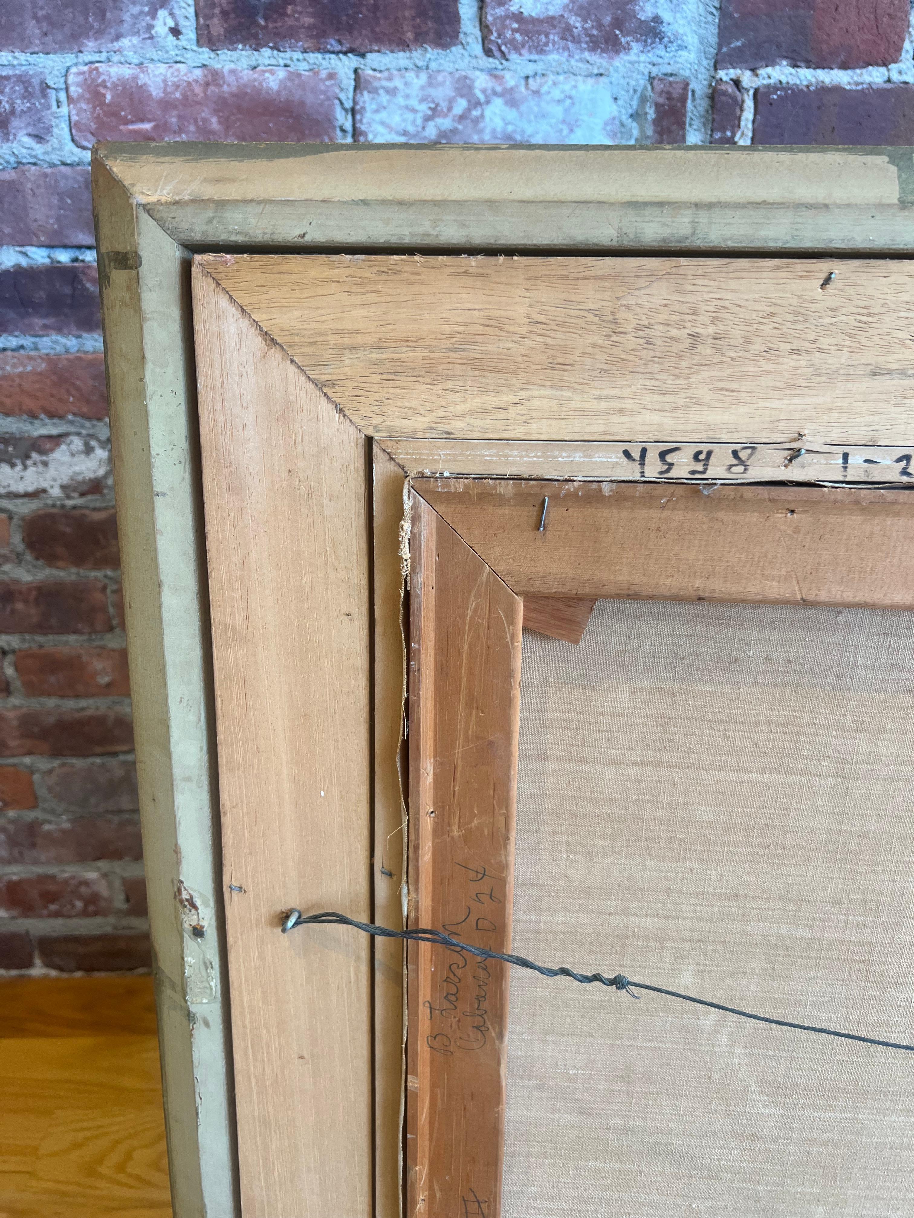 Mitte des Jahrhunderts Küstenlandschaft Gemälde von Bertha Larson, professionell gerahmt im Angebot 2