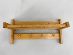 Mid-century Coat Hanger with Folding Shelf, Czechoslovakia