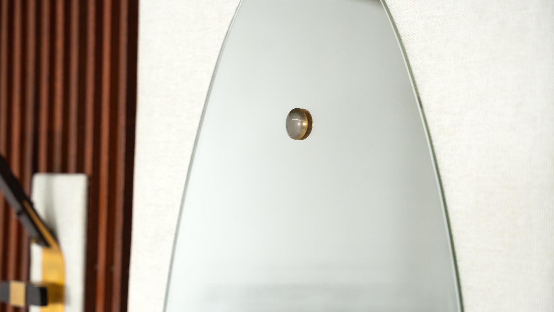 Métal Porte-manteau du milieu du siècle avec miroir intégré, Italie, années 1970 en vente