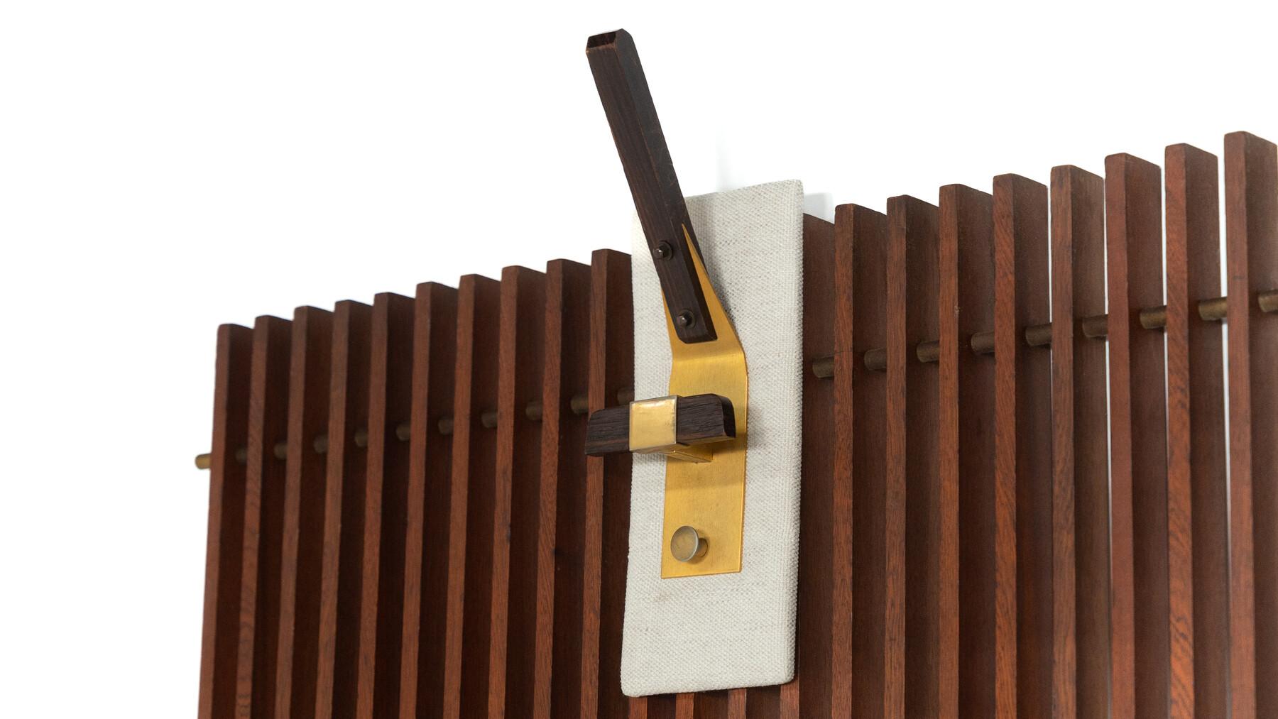 Porte-manteau du milieu du siècle avec miroir intégré, Italie, années 1970 en vente 1