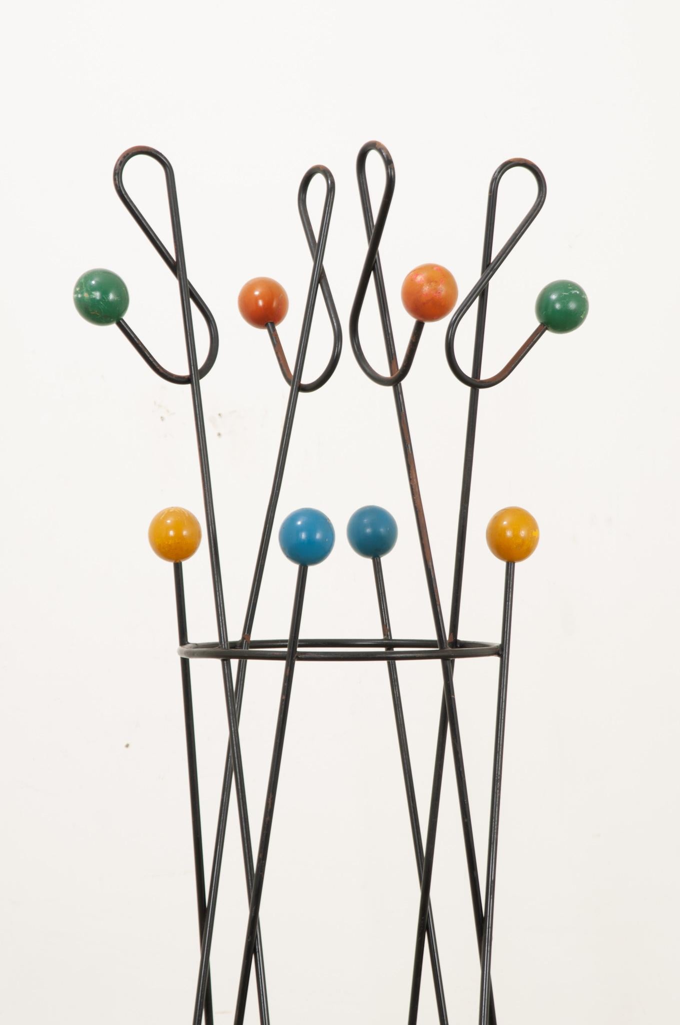 English Mid-century Coat Stand by Roger Feraud For Sale