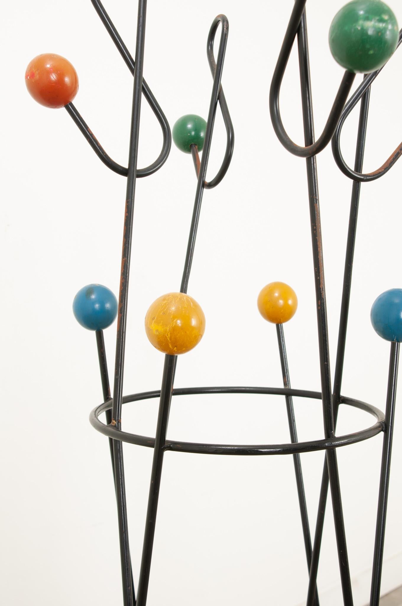 Iron Mid-century Coat Stand by Roger Feraud For Sale