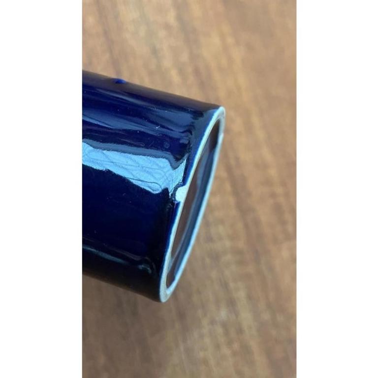 Vaso di metà secolo in ceramica blu cobalto della serie Bangkok di Melitta, anni '60 in vendita 3