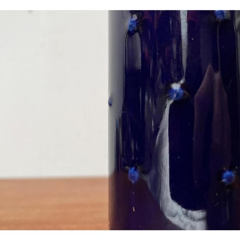 Mid-Century moderno Vaso di metà secolo in ceramica blu cobalto della serie Bangkok di Melitta, anni '60 in vendita