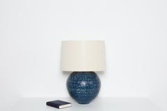 Mid-Century Cobalt Blue Studio Ceramic Table Lamp, 1960s