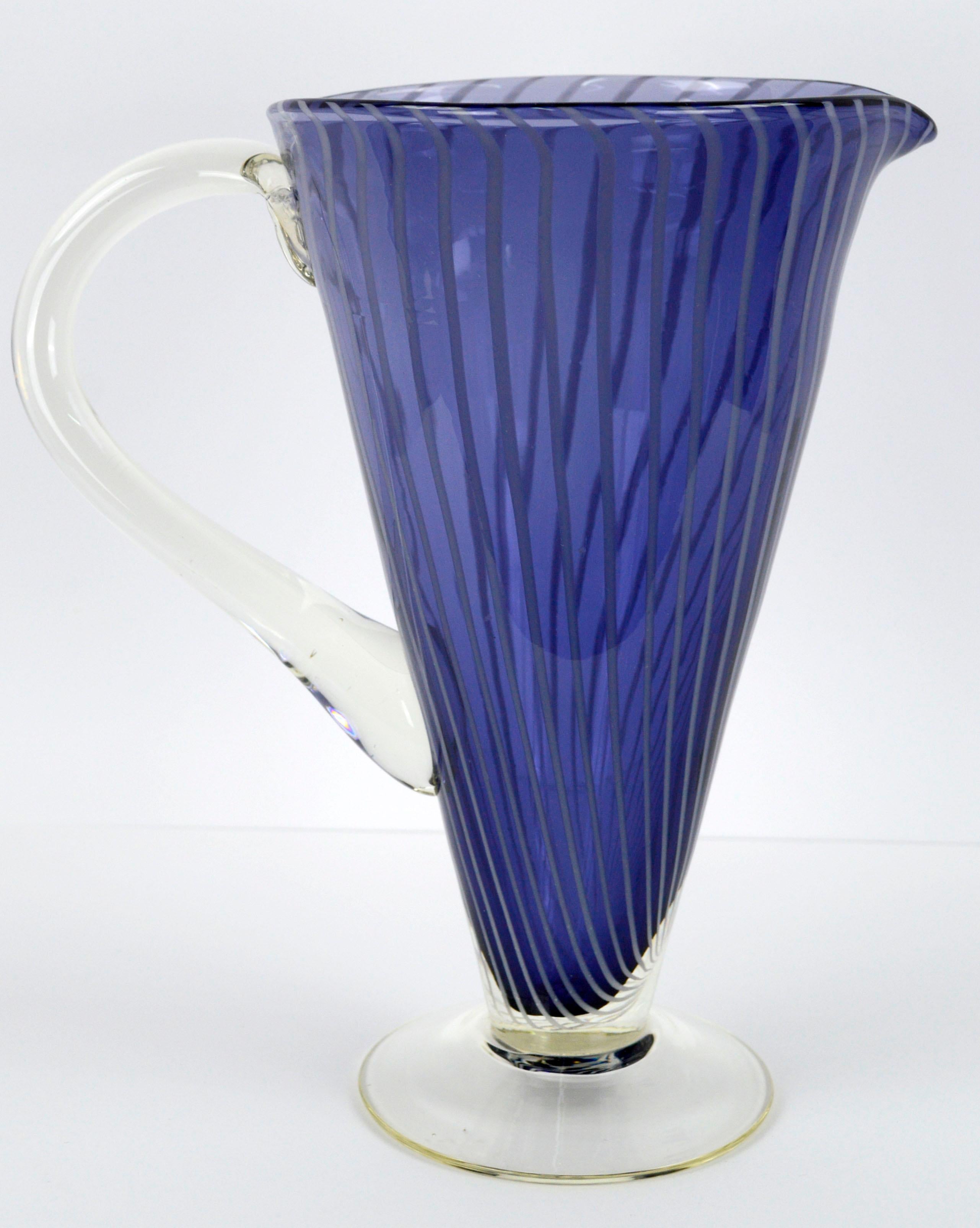 vintage murano glass pitcher