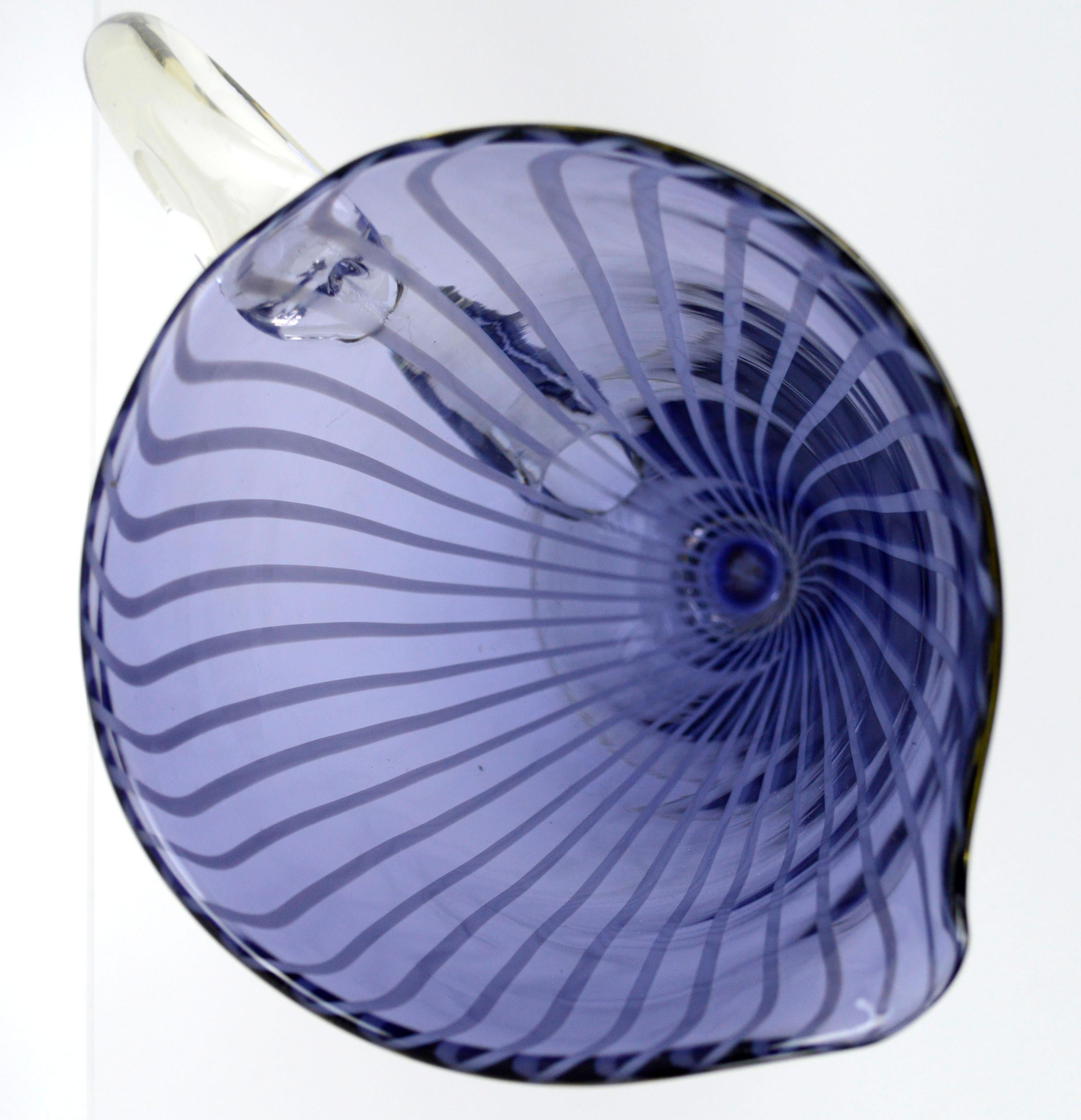 cobalt blue glass pitcher vintage