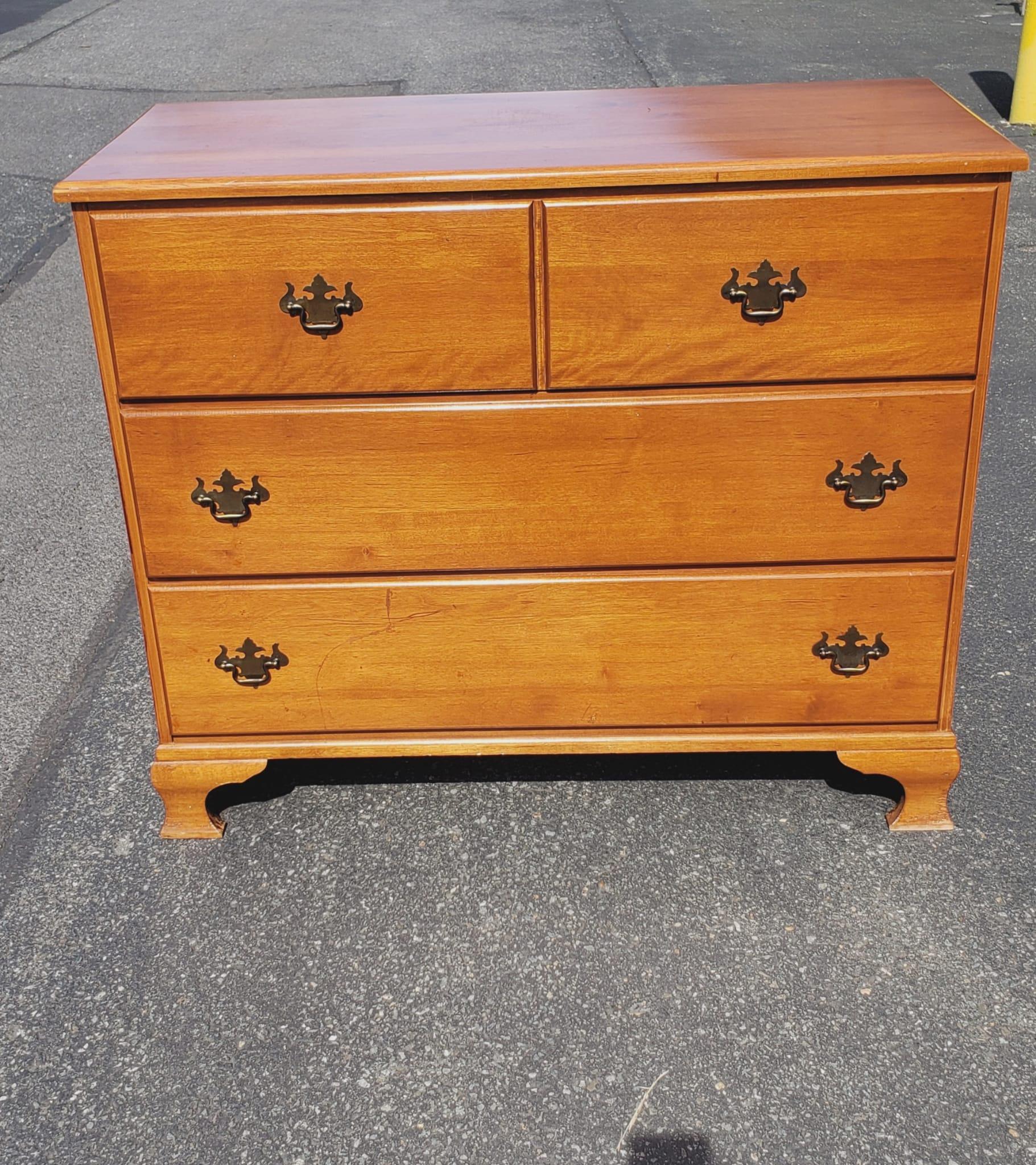 Mid-Century Coburn Manufacturing Chippendale Maple Chest of Drawers In Good Condition For Sale In Germantown, MD