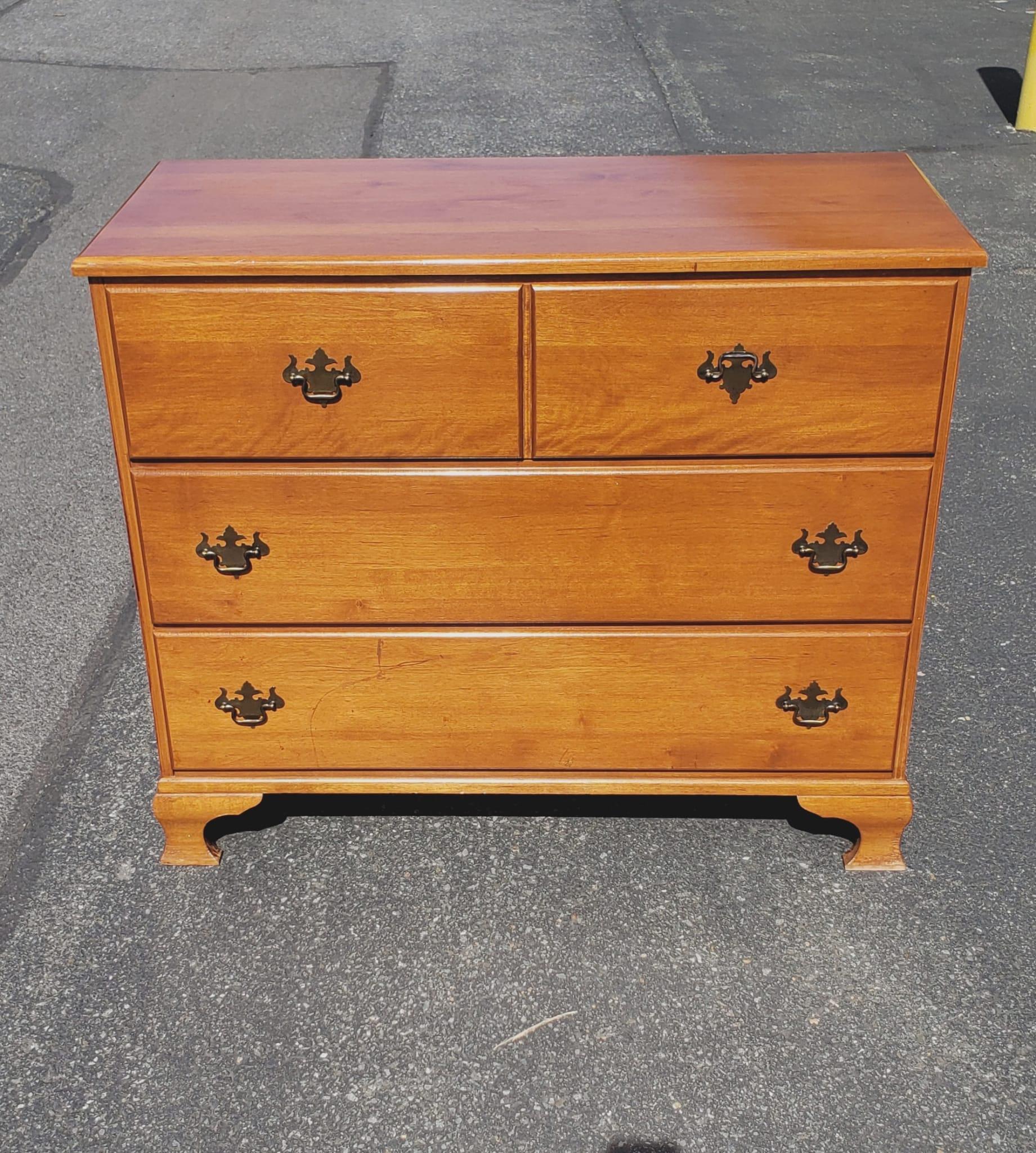 20th Century Mid-Century Coburn Manufacturing Chippendale Maple Chest of Drawers For Sale
