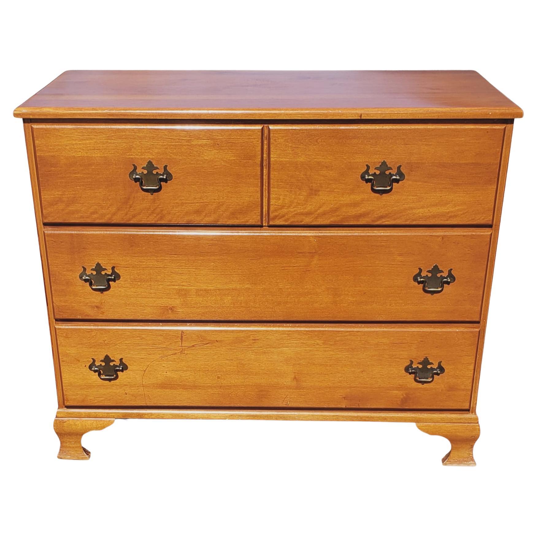 Mid-Century Coburn Manufacturing Chippendale Maple Chest of Drawers For Sale