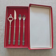 Midcentury Cocktail Bar Set, Vintage 1960s Bartenders Tools Stainless Steel