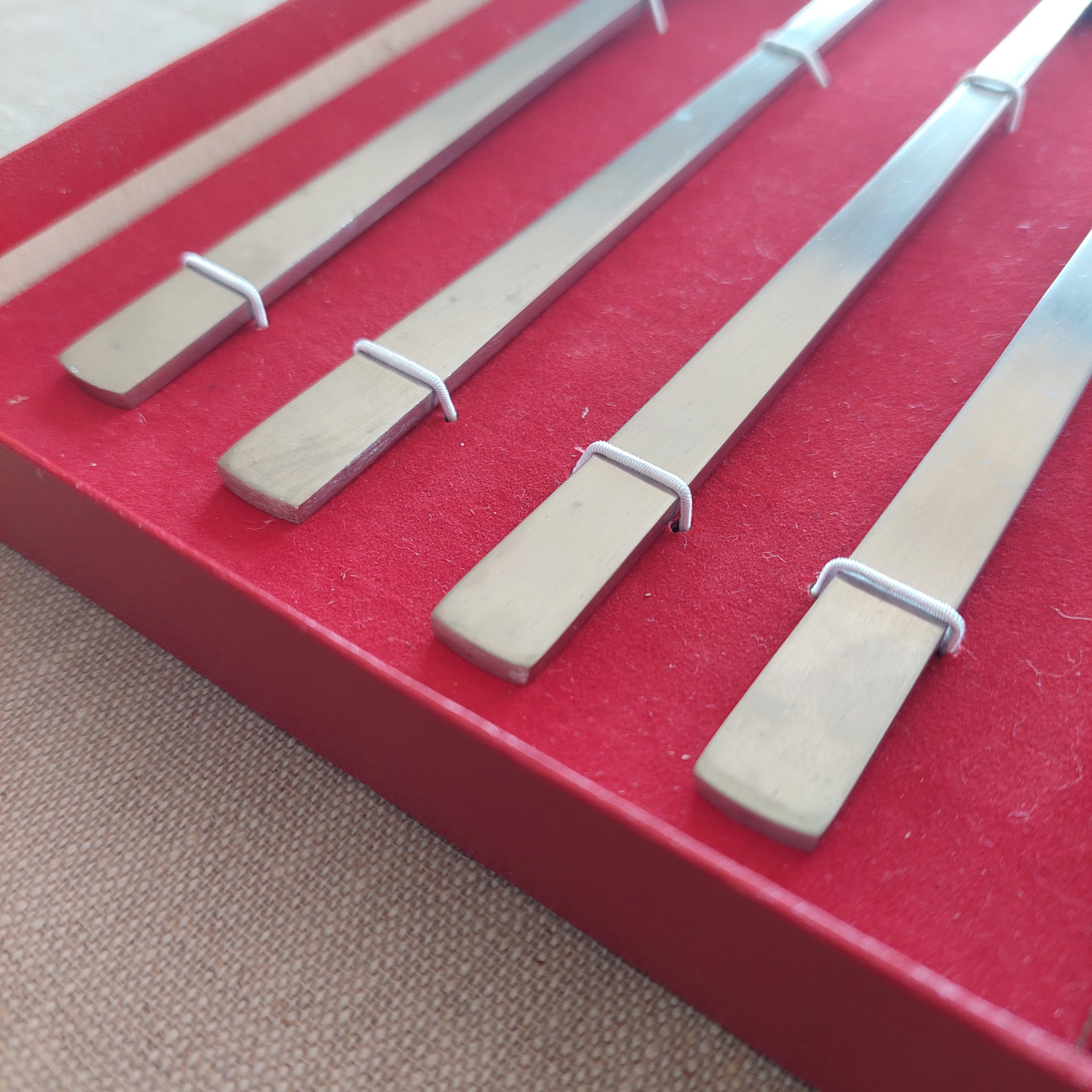 European Midcentury Cocktail Bar Set, Vintage 1960s Bartenders Tools Stainless Steel For Sale