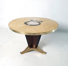 Mid-Century Cocktail Table Eve with Snake in the Manner of Melchiorre Bega