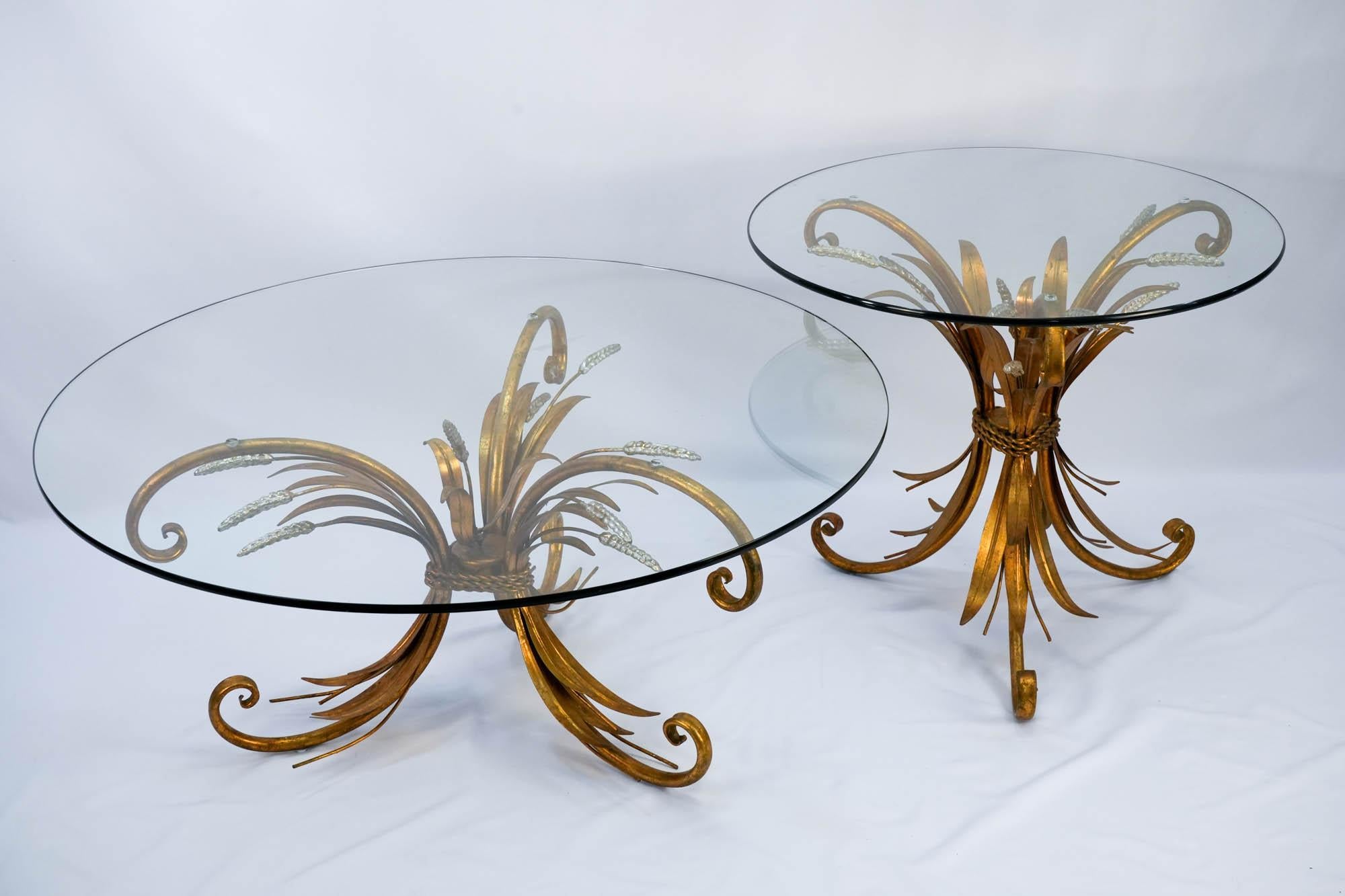 Table basse dorée Coco Chanel Hollywood Regency du milieu du siècle dernier Bon état - En vente à Waxahachie, TX