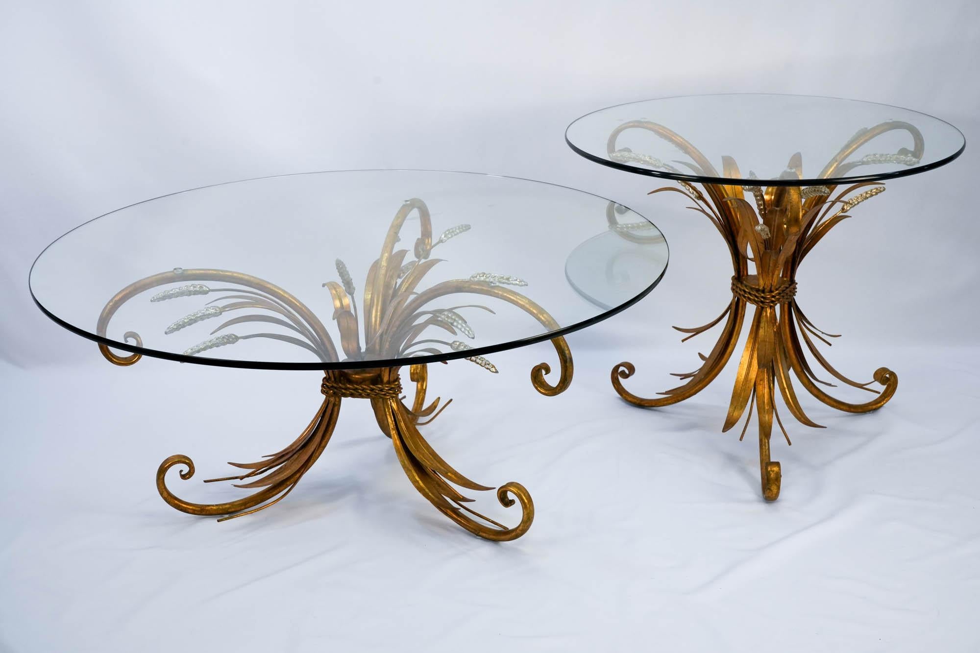 Métal Table basse dorée Coco Chanel Hollywood Regency du milieu du siècle dernier en vente