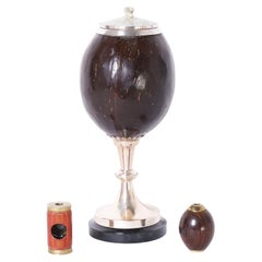 Retro Mid-Century Coconut Caddy with Kaleidoscope and Polemoscope, Priced Individually