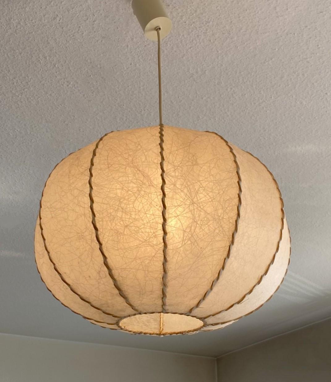 Mid-Century Cocoon Large Pendant Ceiling Lamp by Goldkant, Gemany, 1960s 1