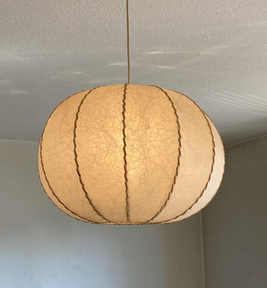 Mid-Century Cocoon Large Pendant Ceiling Lamp by Goldkant, Gemany, 1960s 2