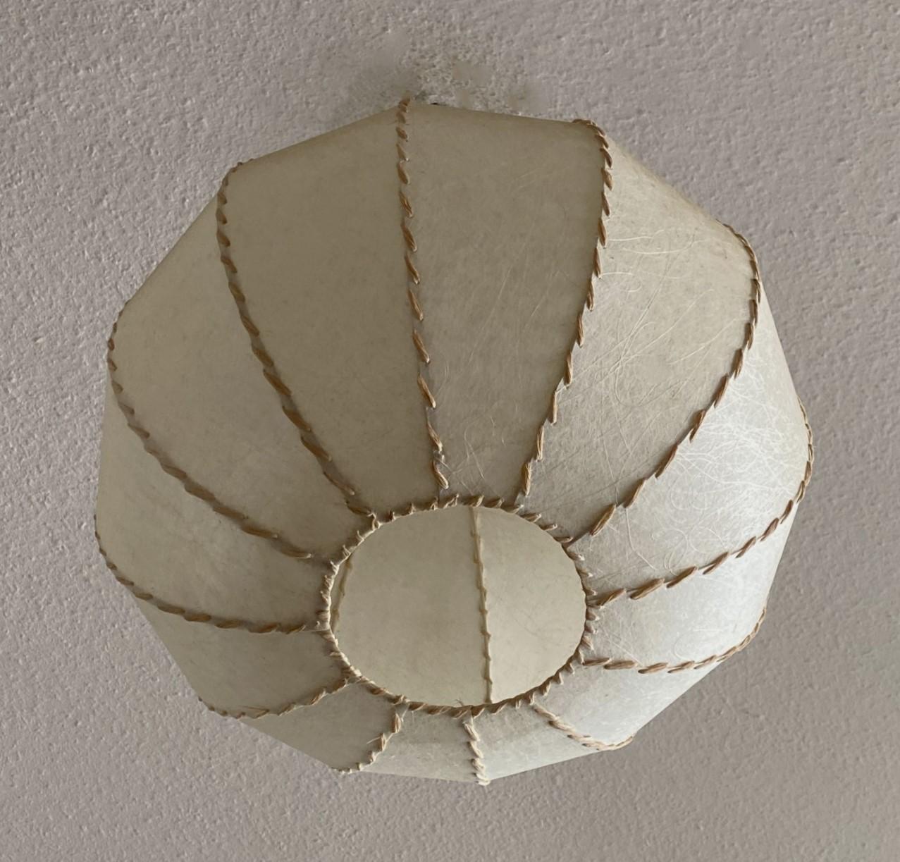 Hand-Crafted Mid-Century Cocoon Large Pendant Ceiling Lamp by Goldkant, Gemany, 1960s