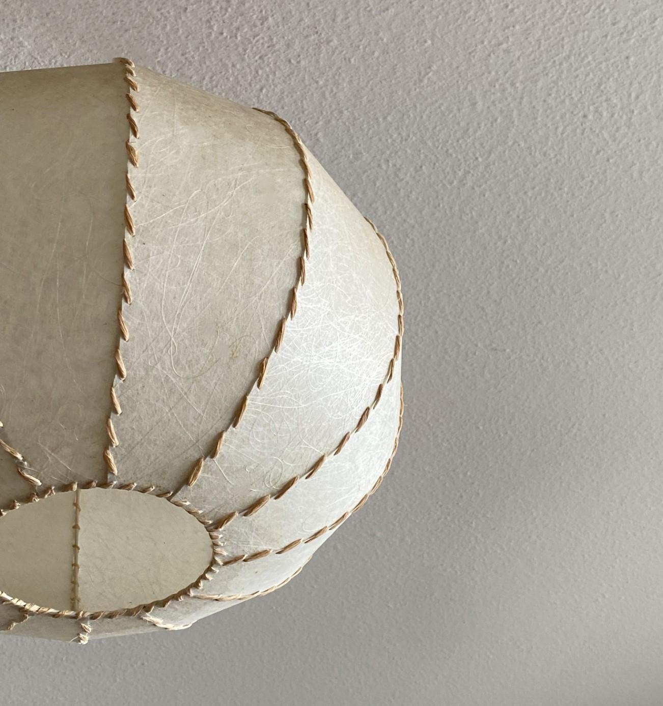 Mid-Century Cocoon Large Pendant Ceiling Lamp by Goldkant, Gemany, 1960s In Good Condition In Frankfurt am Main, DE