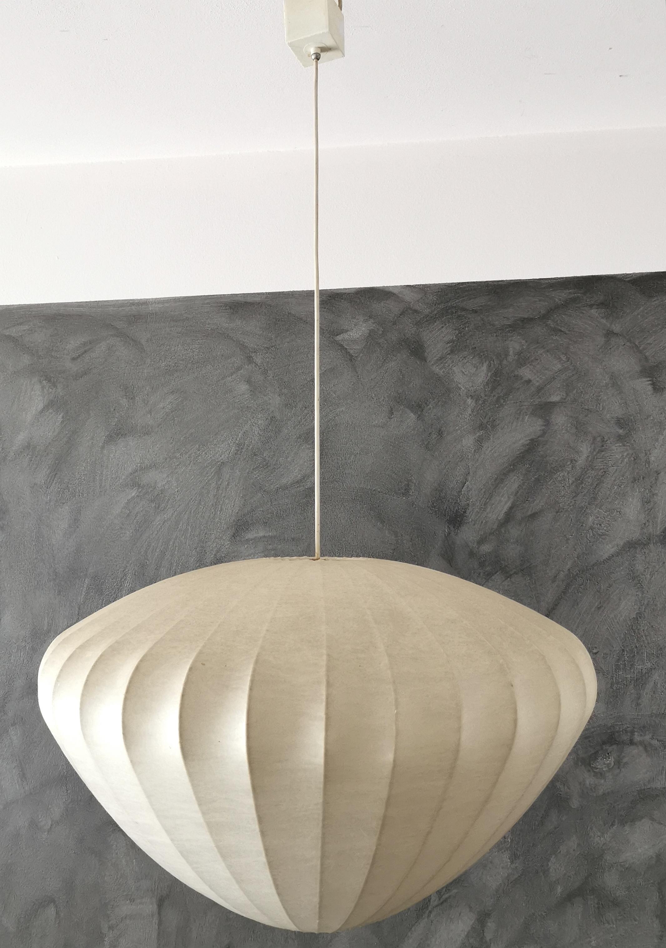 Midcentury Cocoon Pendant by Achille Castiglioni at 2-Light, Italy, 1960s 2
