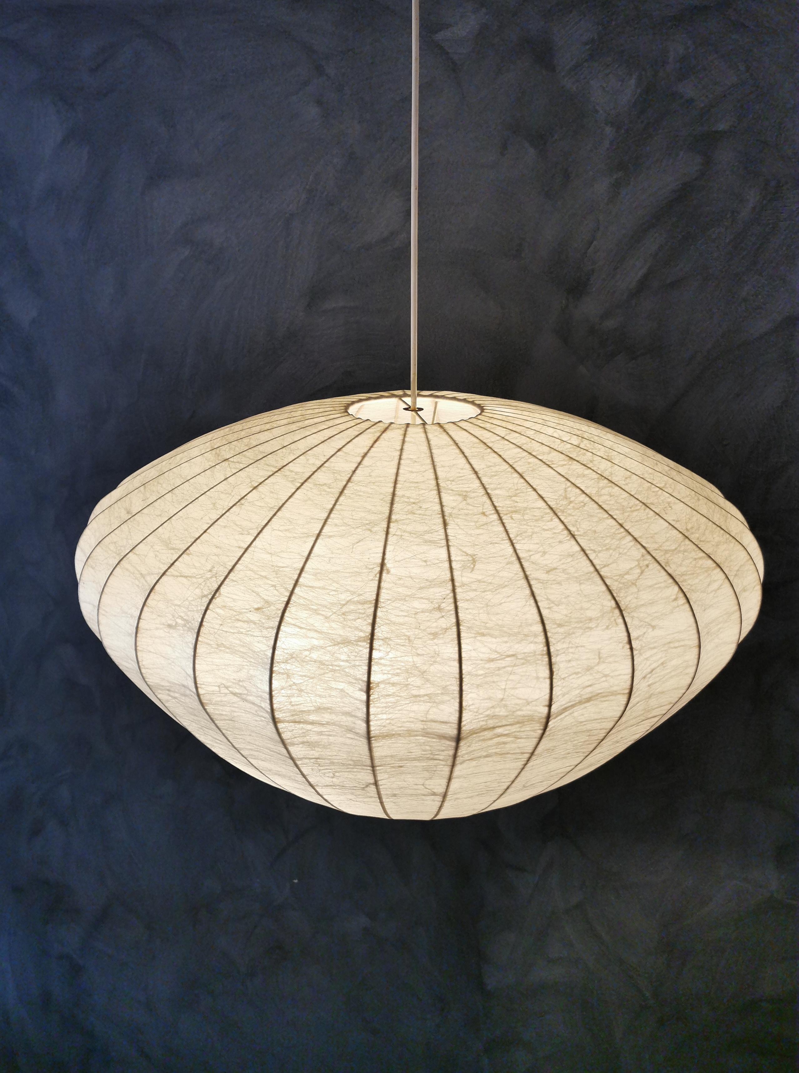 Mid-Century Modern Midcentury Cocoon Pendant by Achille Castiglioni at 2-Light, Italy, 1960s
