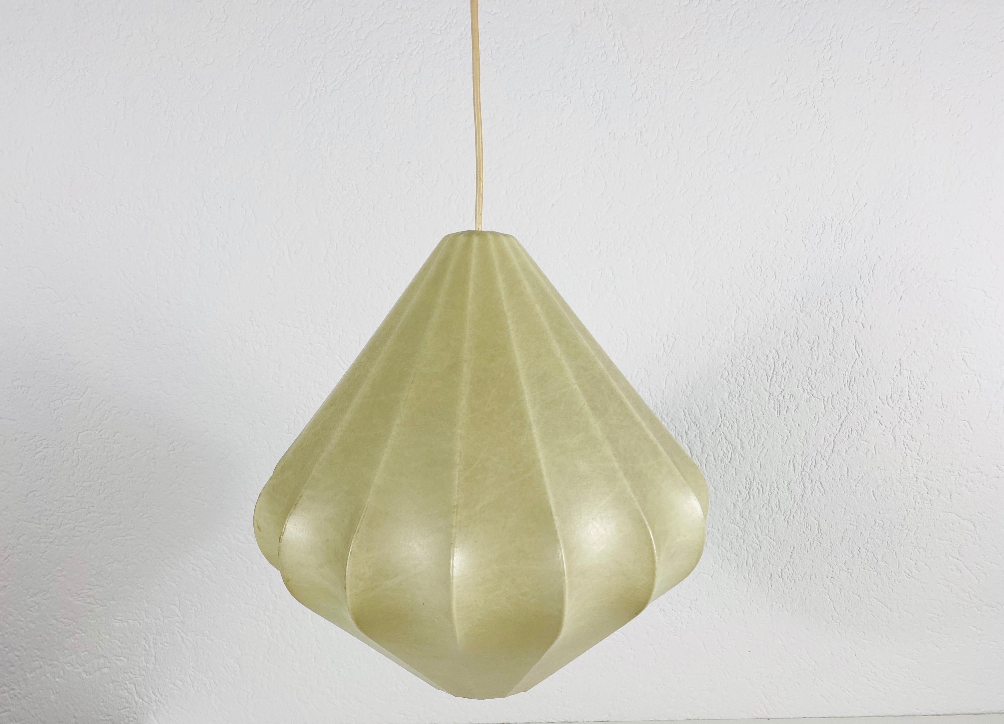 European Midcentury Cocoon Pendant Light by Achille Castiglioni for Flos, 1960s, Italy