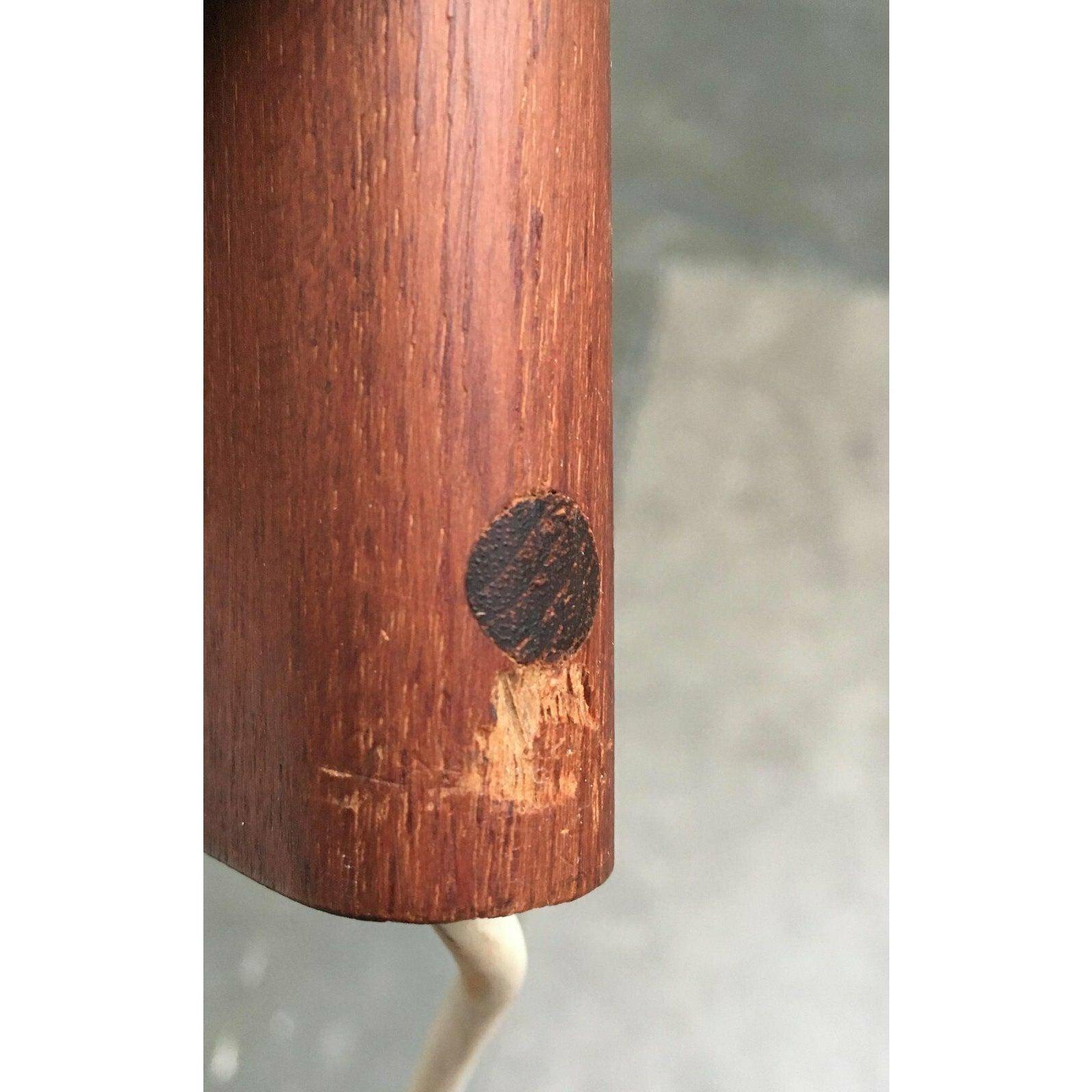 Mid-Century Cocoon Swivel Mounted Cantilever Wall Lamp from Teak Wood, 1960s For Sale 7
